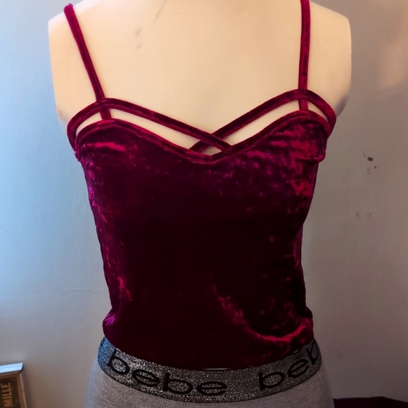 Forever 21 Velvet Crop Top - Picture 1 of 4